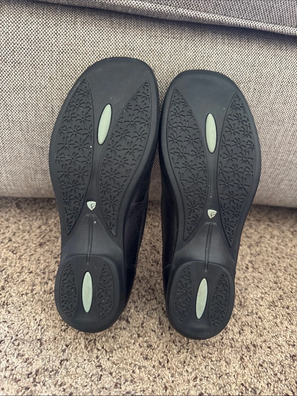 Red Wings Black Leather Slip-On Loafers with White Stitch Detailing
